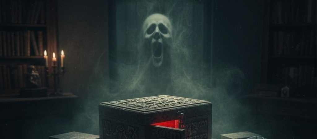 The Dybbuk Box is one of the most infamous haunted artifacts. Discover its origins, curse, and the dark mystery behind cursed objects.